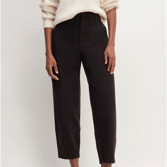 Everlane The Utility Barrel Pant in Organic Cotton Black - Picture 1 of 7